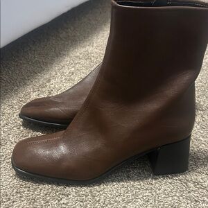 Jeffrey Campbell Brown Leather Ankle Boots